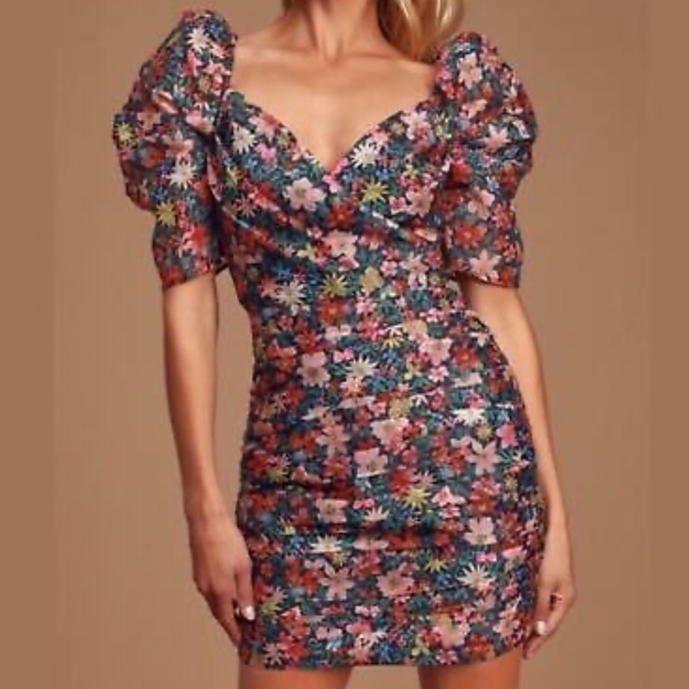 C/MEO collective evermore puff sleeve mini dress size XS from Revolve